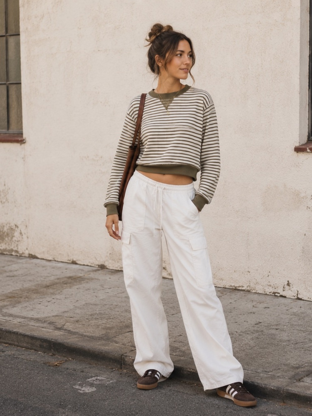 Madewell Relaxed Long-Sleeve Crewneck Tee in Stripe Size Small